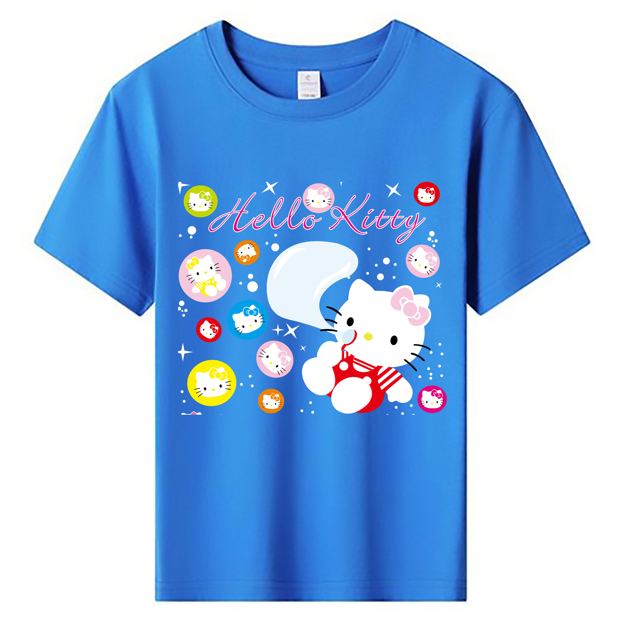 （画像用） Hello Kitty ハローキティ 綿100％キッズTシャツ（フロントプリント）